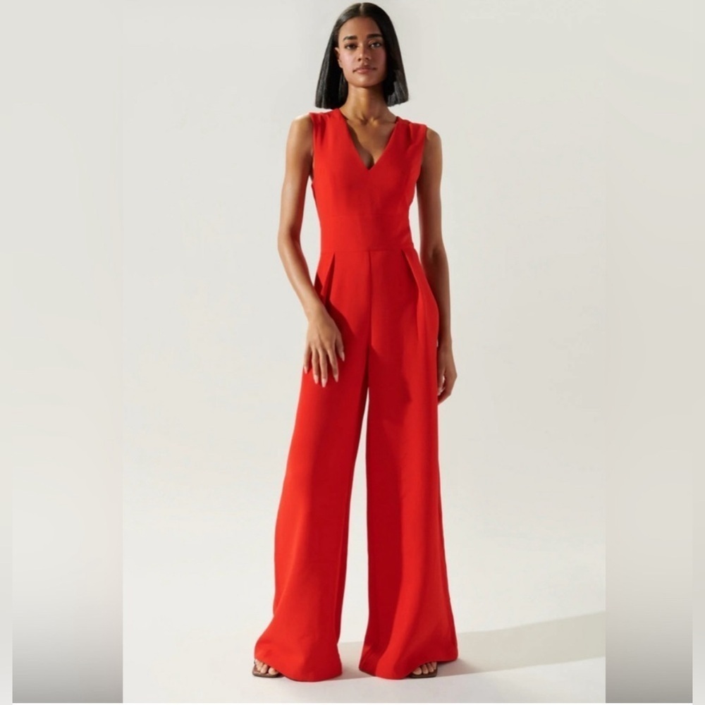 Sugarlips Red Sleeveless Wide Leg Jumpsuit size L -NWT
